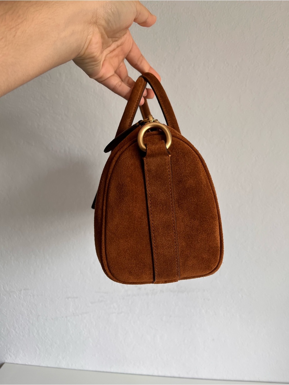 Coach Compass 25 Suede with Gold Hardware - Picture 5 of 12